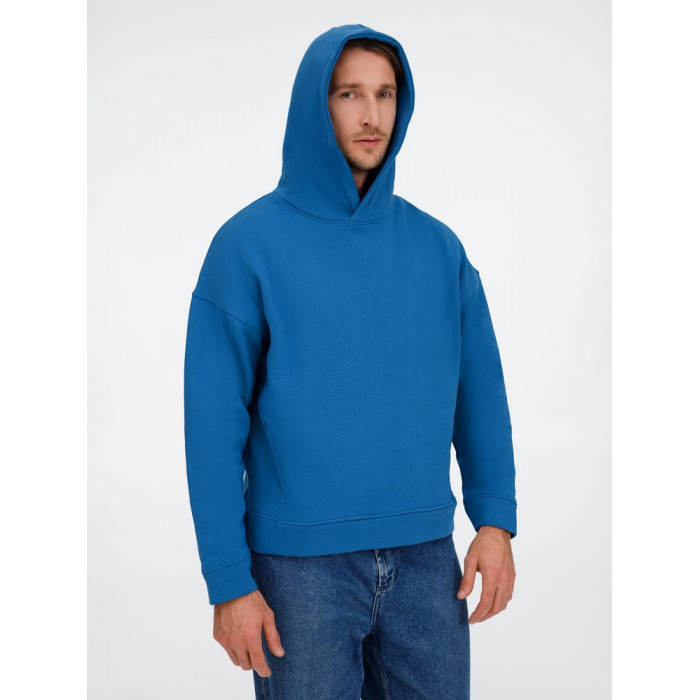Худи оверсайз унисекс Tolla, синее (джинс), размер XL/2XL