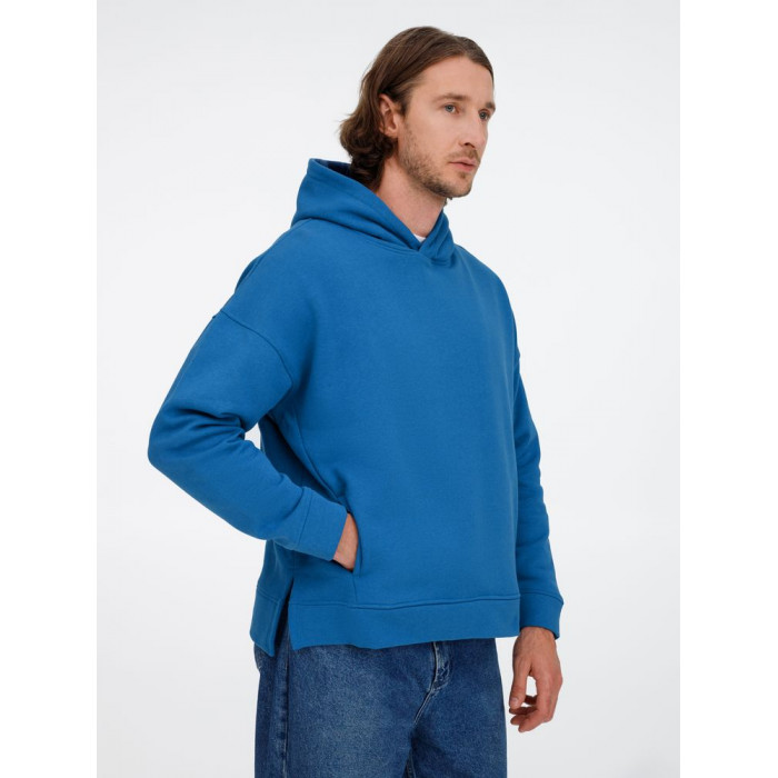 Худи оверсайз унисекс Tolla, синее (джинс), размер XL/2XL