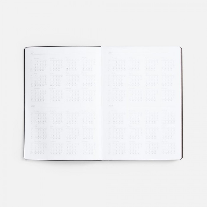 Ежедневник Nebraska Flex, недатированный, черный с золотистым