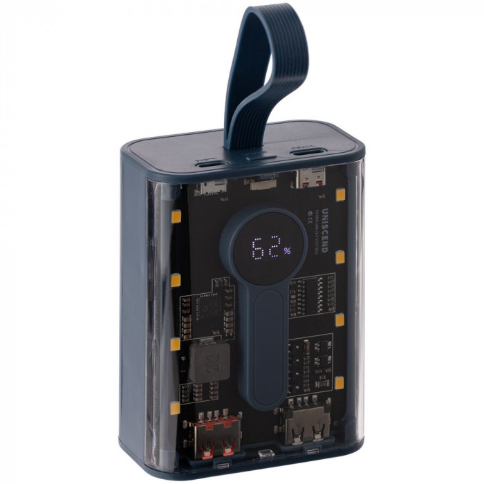 Аккумулятор с быстрой зарядкой Trellis Quick 10000 мАч, синий