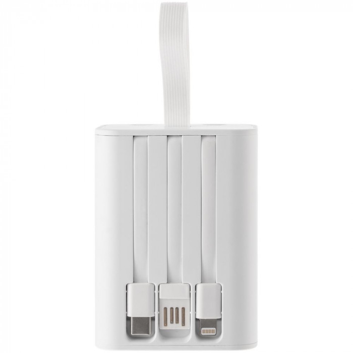 Аккумулятор с быстрой зарядкой Trellis Quick 10000 мАч, белый