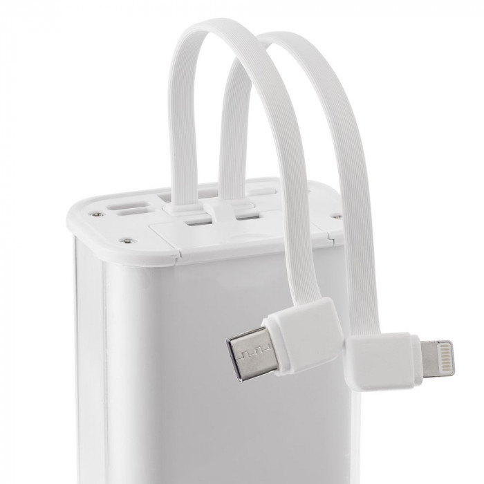 Аккумулятор с быстрой зарядкой Trellis Geek 10000 мАч, белый