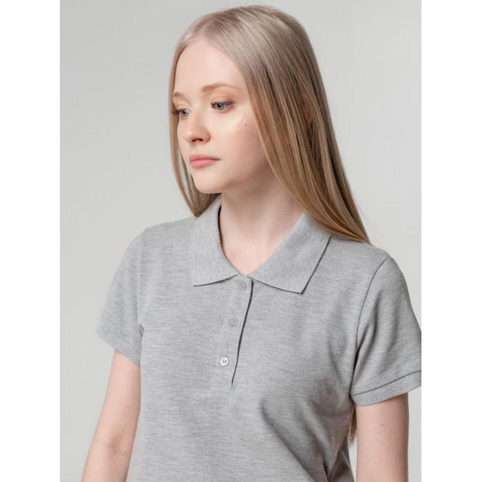 Рубашка поло женская Virma lady, серый меланж, размер XXL