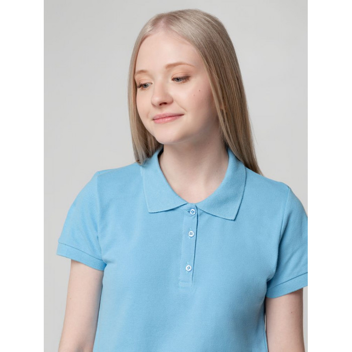 Рубашка поло женская Virma lady, голубая, размер XXL