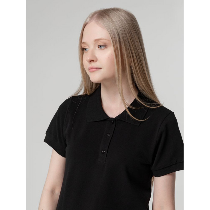Рубашка поло женская Virma lady, черная, размер XXL