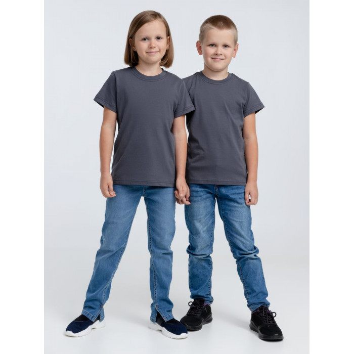 Футболка детская T-Bolka Kids, темно-серая (графит), 10 лет