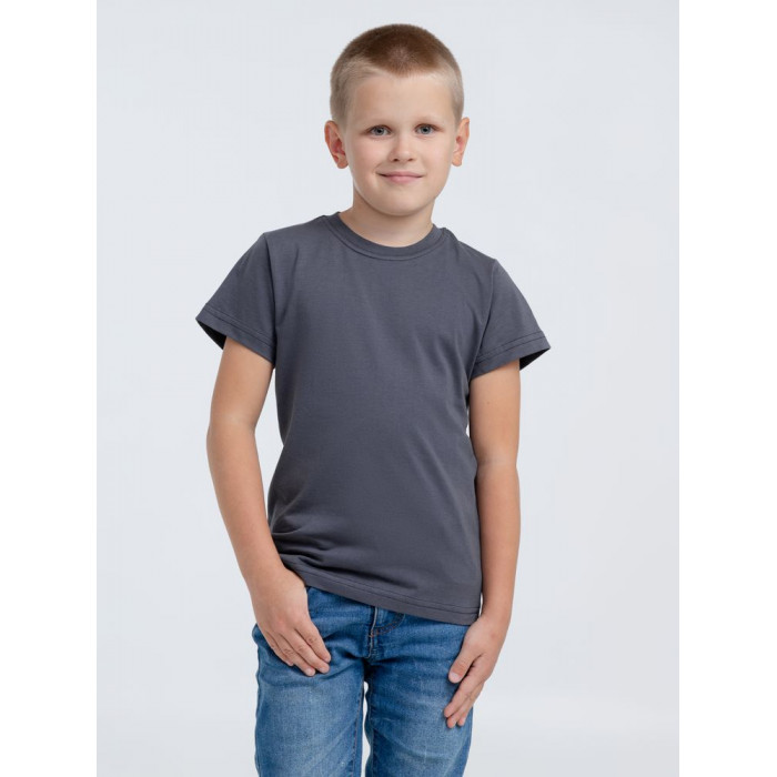 Футболка детская T-Bolka Kids, темно-серая (графит), 10 лет