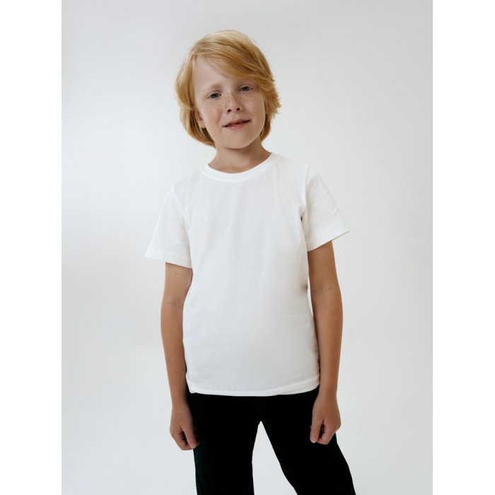 Футболка детская T-Bolka Kids, белая (теплый оттенок), 10 лет