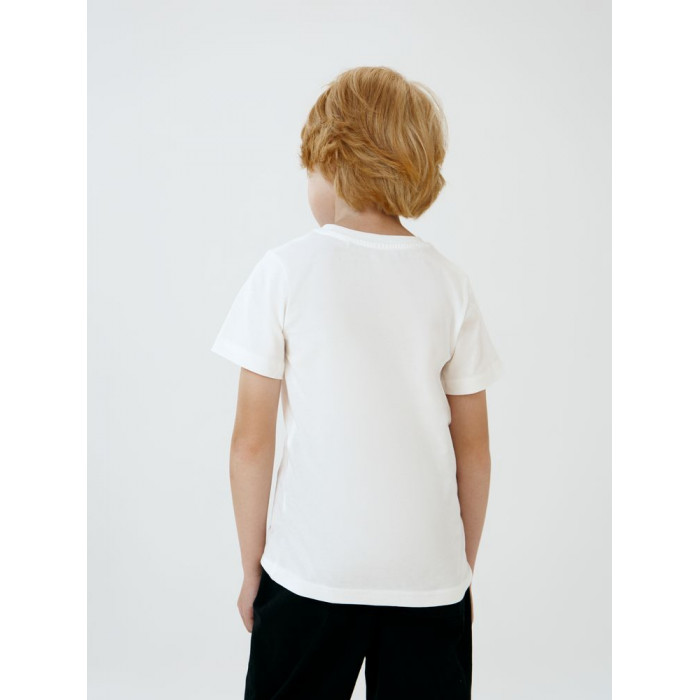 Футболка детская T-Bolka Kids, белая (теплый оттенок), 10 лет