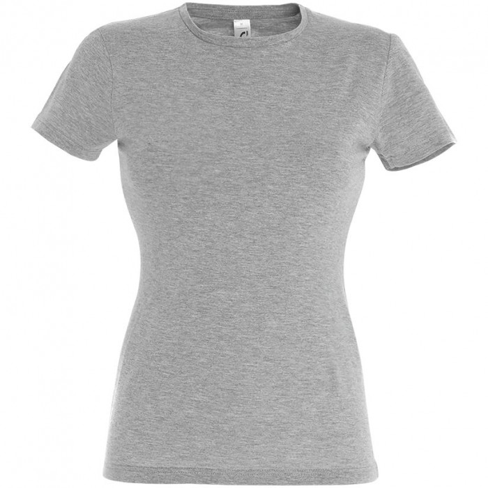 Футболка женская Miss 150 серый меланж, размер XXL