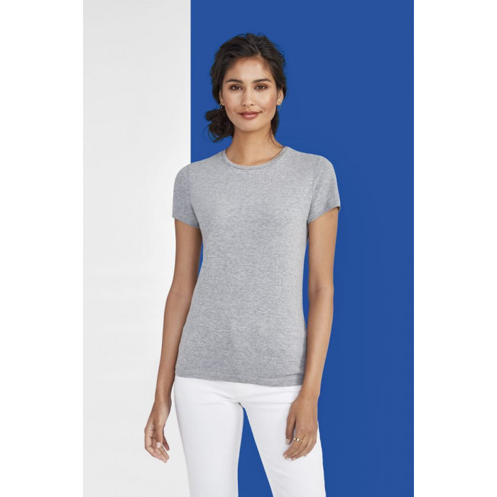 Футболка женская Miss 150 серый меланж, размер XXL
