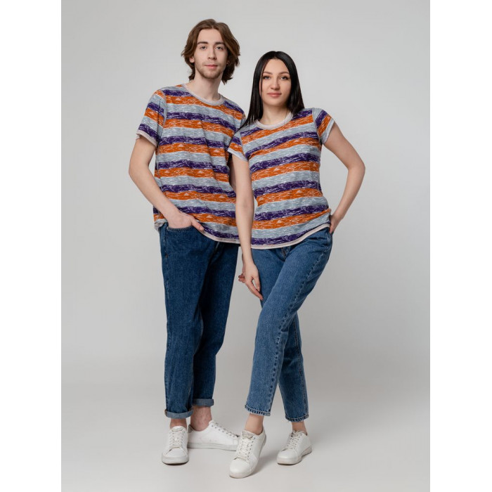 Футболка мужская RAYET двусторонняя, оранжевый/фиолетовый , размер XXL