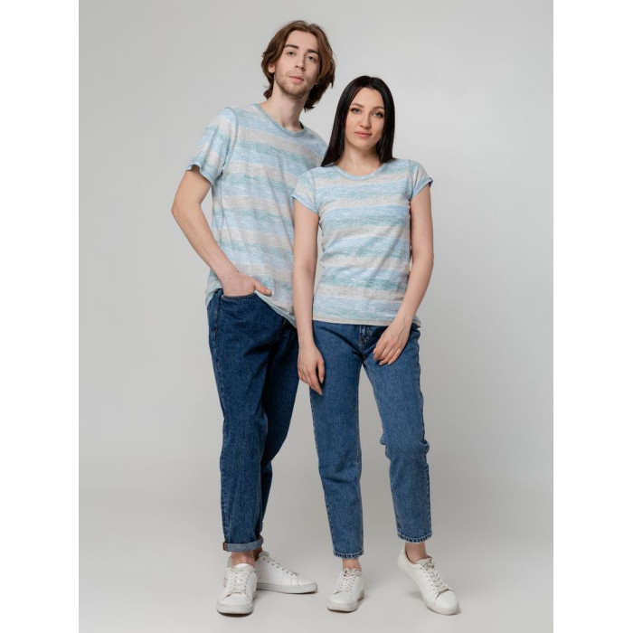 Футболка мужская Rayet двусторонняя, голубая с зеленым