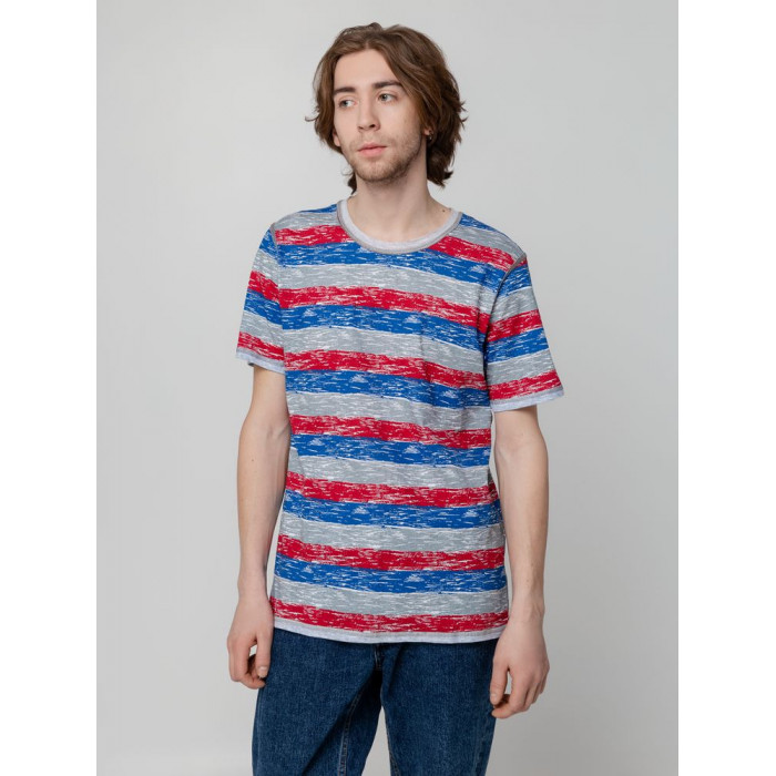 Футболка мужская RAYET двусторонняя, красный/синий, размер XL