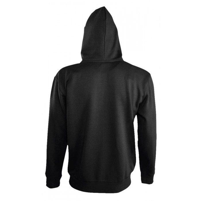Толстовка мужская на молнии Soul men 290 с контрастным капюшоном черная, размер M