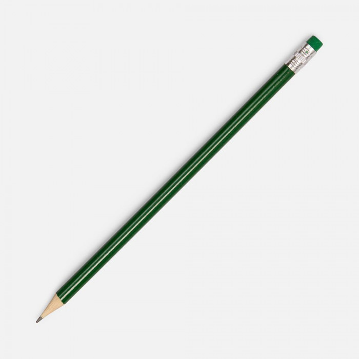 Карандаш простой Hand Friend с ластиком, зеленый