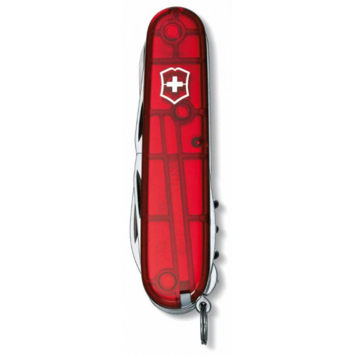 Офицерский нож Climber 91, прозрачный красный