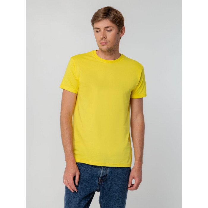 Футболка унисекс T-bolka 140, желтая, размер XXXL
