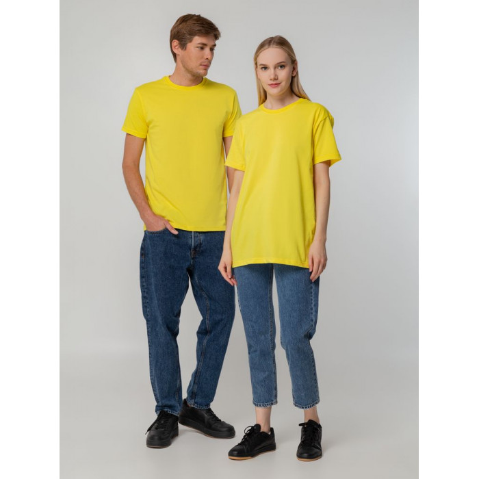 Футболка унисекс T-bolka 140, желтая, размер XXXL