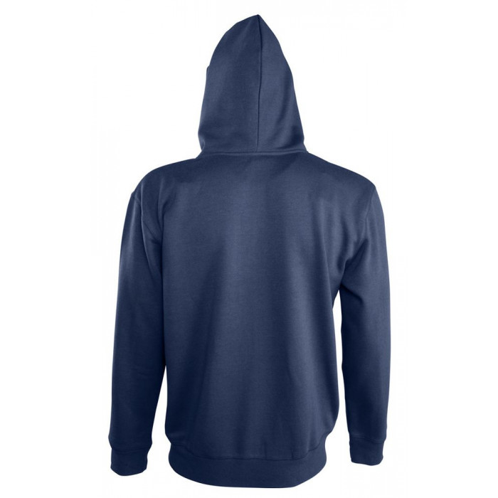 Толстовка мужская на молнии Soul Men 290 с контрастным капюшоном, темно-синий, размер L