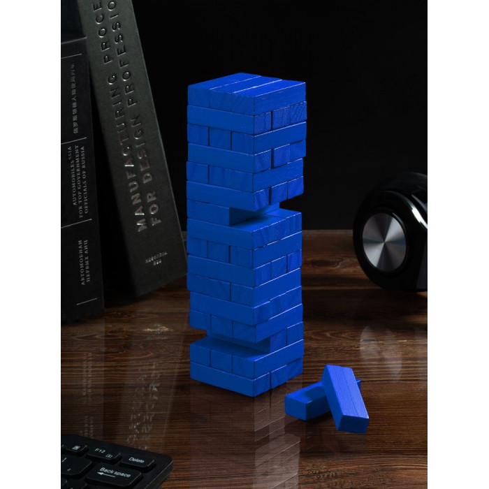Игра «Деревянная башня мини», синяя