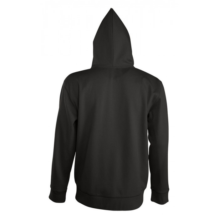 Толстовка мужская на молнии с капюшоном Seven Men, черная, размер XL