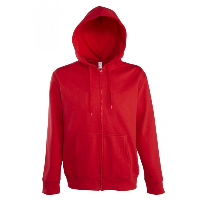 Толстовка мужская на молнии с капюшоном Seven Men, красная, размер XL