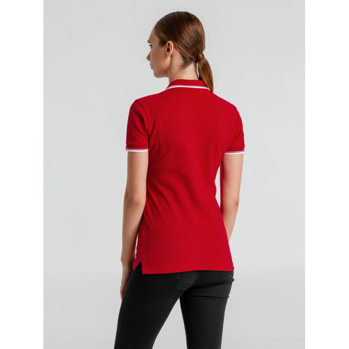 Рубашка поло женская Practice women 270 красная с белым, размер XL