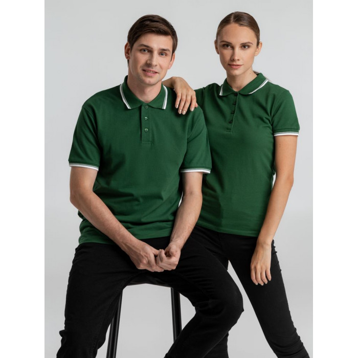 Рубашка поло женская Practice women 270 зеленая с белым, размер XL
