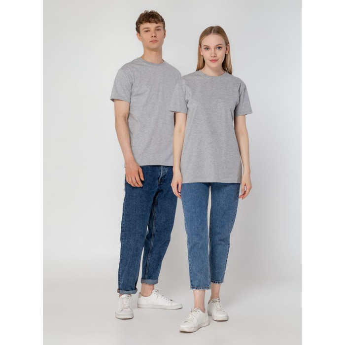 Футболка унисекс T-bolka 160, серый меланж, размер XXXL