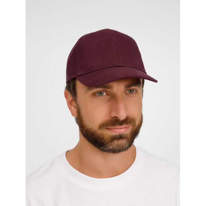 Бейсболка Buffalo, бордовая