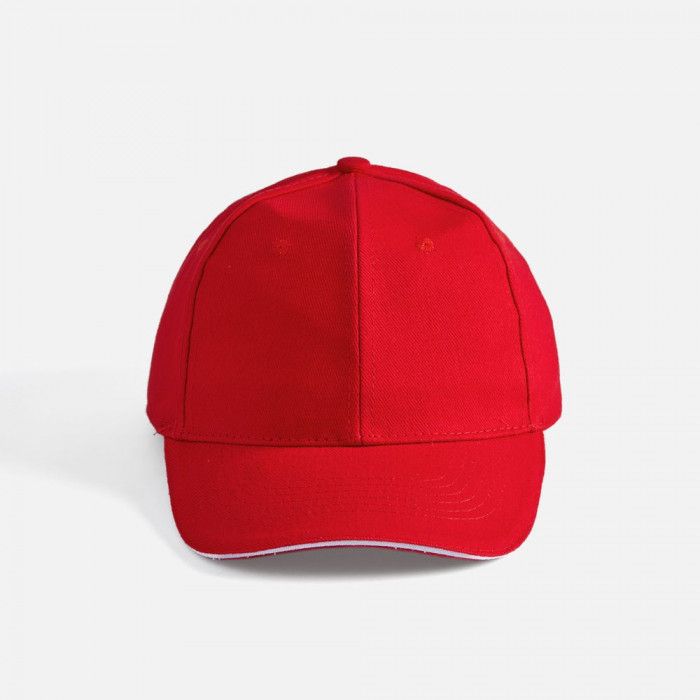 Бейсболка Buffalo, красная с белым