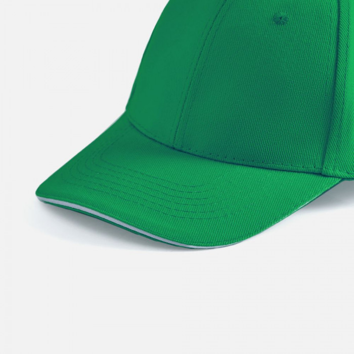 Бейсболка Buffalo, ярко-зеленая с белым
