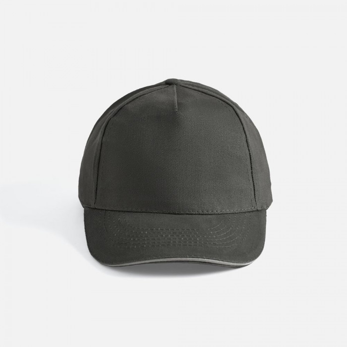 Бейсболка Long Beach, темно-серая со светло-серым