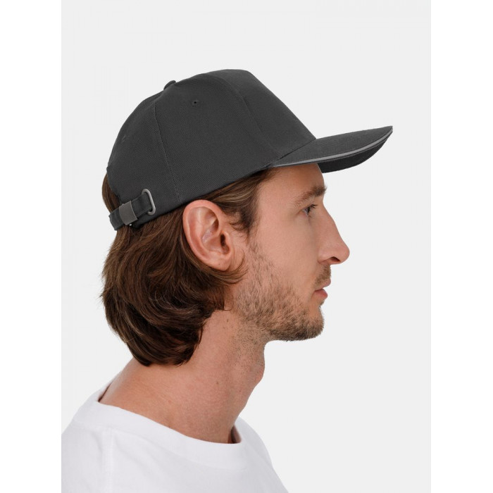 Бейсболка Long Beach, темно-серая со светло-серым