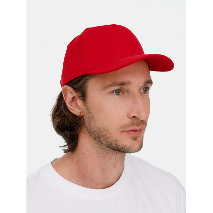 Бейсболка Long Beach, красная