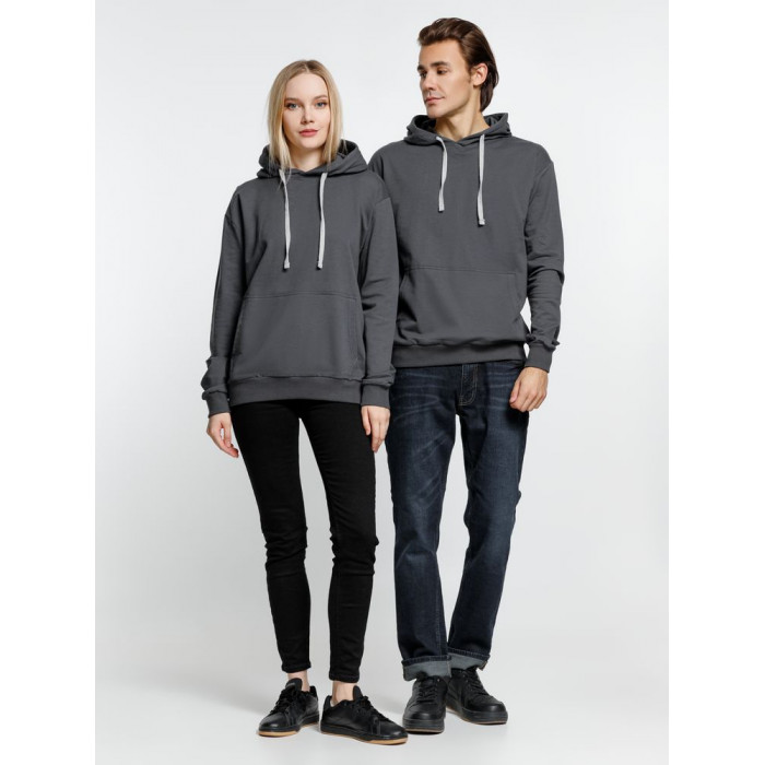Толстовка с капюшоном Kirenga, темно-серая (графит), размер XS