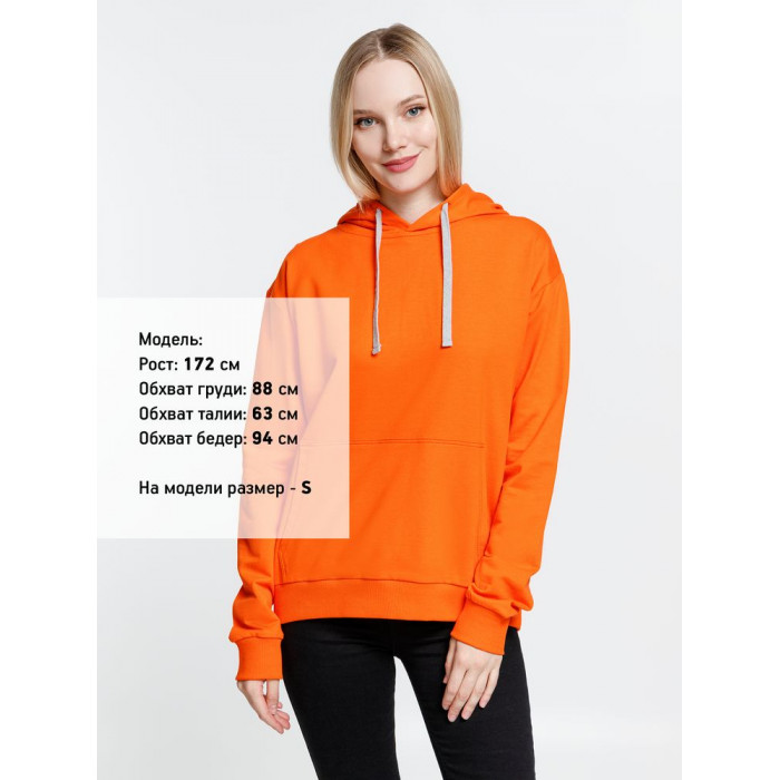 Толстовка с капюшоном Kirenga, оранжевая, размер XS