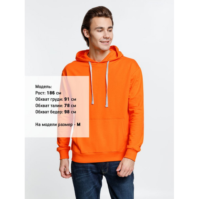 Толстовка с капюшоном Kirenga, оранжевая, размер XS