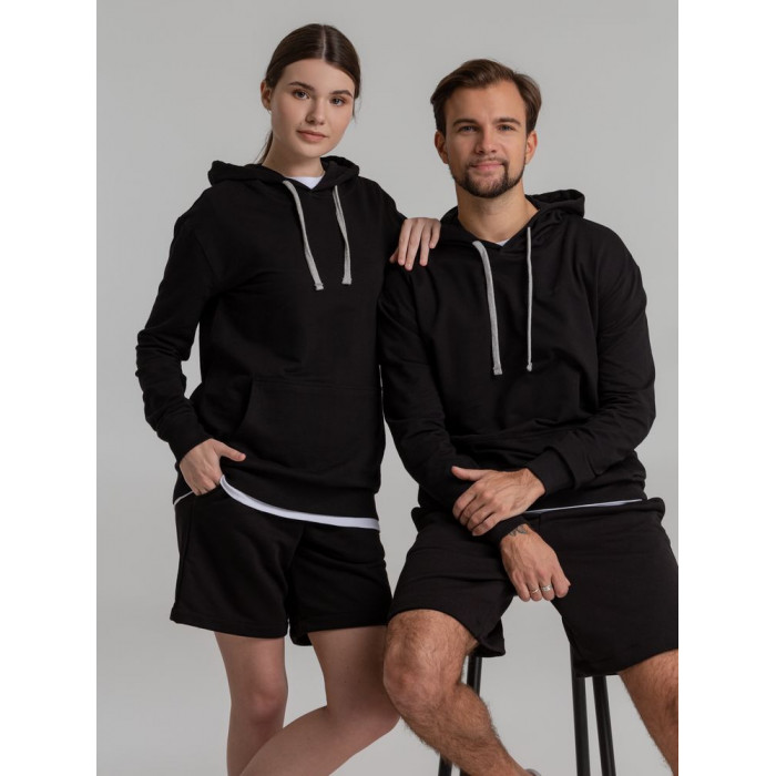 Толстовка с капюшоном Unit Kirenga черная, размер 4XL