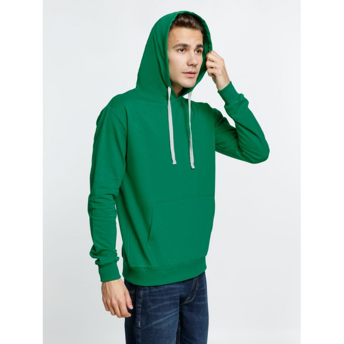 Толстовка с капюшоном Kirenga, зеленая, размер 4XL