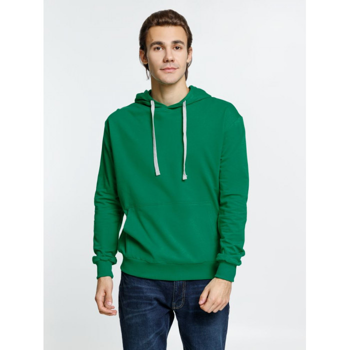 Толстовка с капюшоном Kirenga, зеленая, размер 4XL