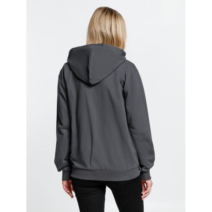 Толстовка на молнии с капюшоном Siverga, темно-серая (графит), размер S