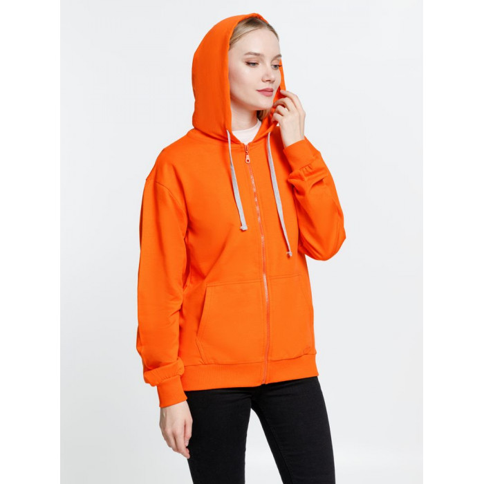 Толстовка на молнии с капюшоном Siverga, оранжевая, размер XS