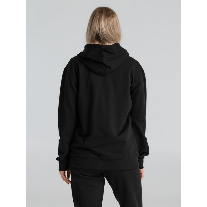 Толстовка на молнии с капюшоном Unit Siverga черная, размер XS