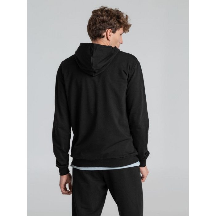 Толстовка на молнии с капюшоном Unit Siverga черная, размер XS