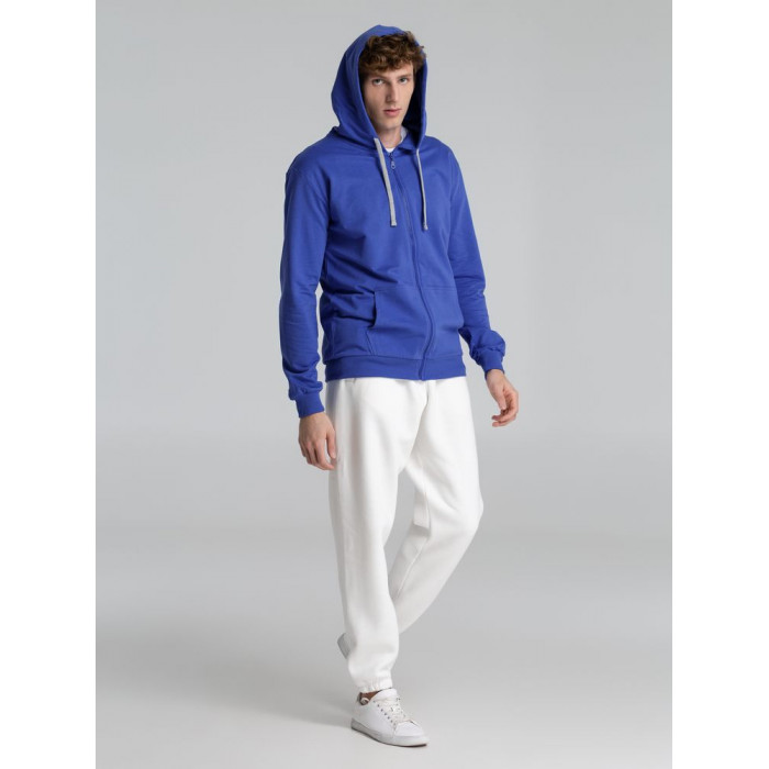 Толстовка на молнии с капюшоном Unit Siverga, ярко-синяя, размер 4XL