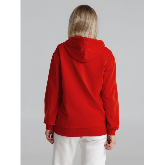 Толстовка на молнии с капюшоном Unit Siverga красная, размер 3XL
