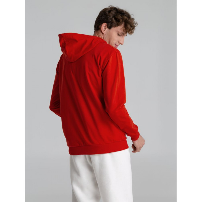 Толстовка на молнии с капюшоном Unit Siverga красная, размер 3XL