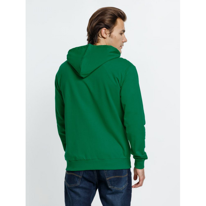 Толстовка на молнии с капюшоном Siverga, зеленая, размер 4XL